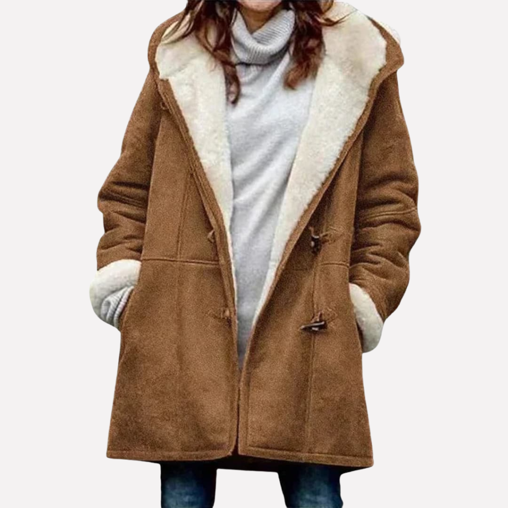 Women's Hooded Jacket with Toggle Fastening for Stylish Comfort