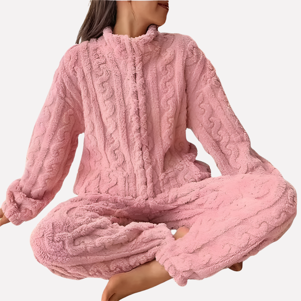 Cozy Women's Fleece Pajama Set for Ultimate Comfort and Warmth