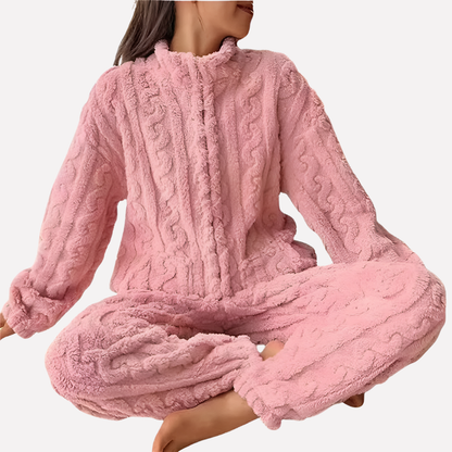 Cozy Women's Fleece Pajama Set for Ultimate Comfort and Warmth