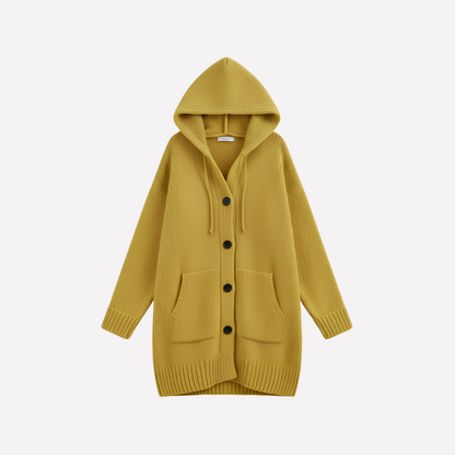 Long Cut Hooded Cardigan for Women - Stylish and Comfortable Outerwear