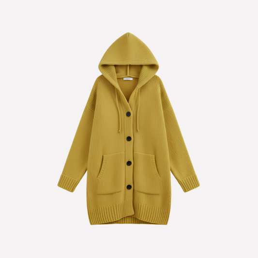 Long Cut Hooded Cardigan for Women - Stylish and Comfortable Outerwear