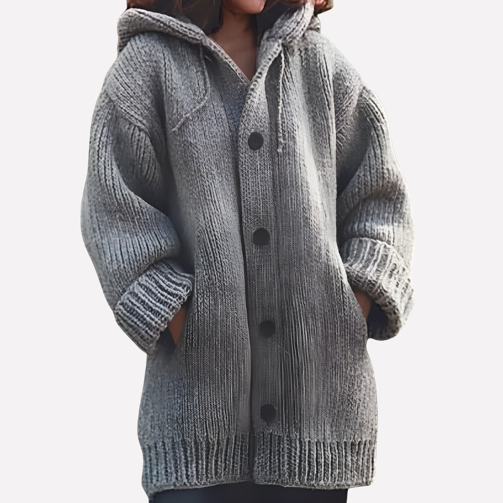 Long Cut Hooded Cardigan for Women - Stylish and Comfortable Outerwear