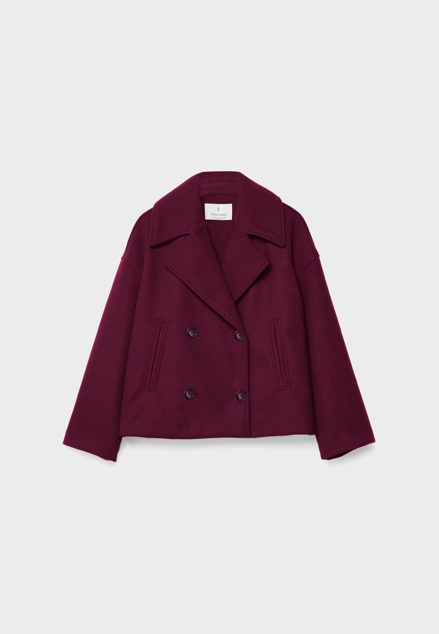 Women's Double Breasted Cropped Jacket with Notch Lapel - Stylish Outerwear for All Seasons