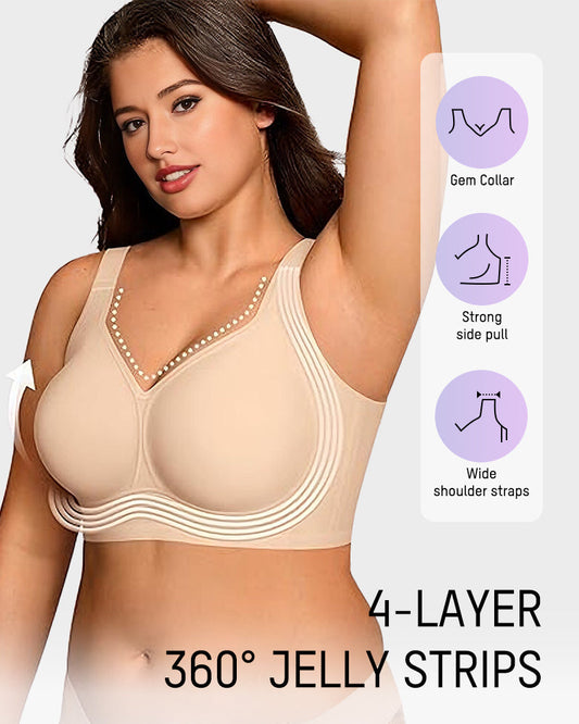 Wireless Seamless Full Coverage Comfort Bra for All-Day Wear