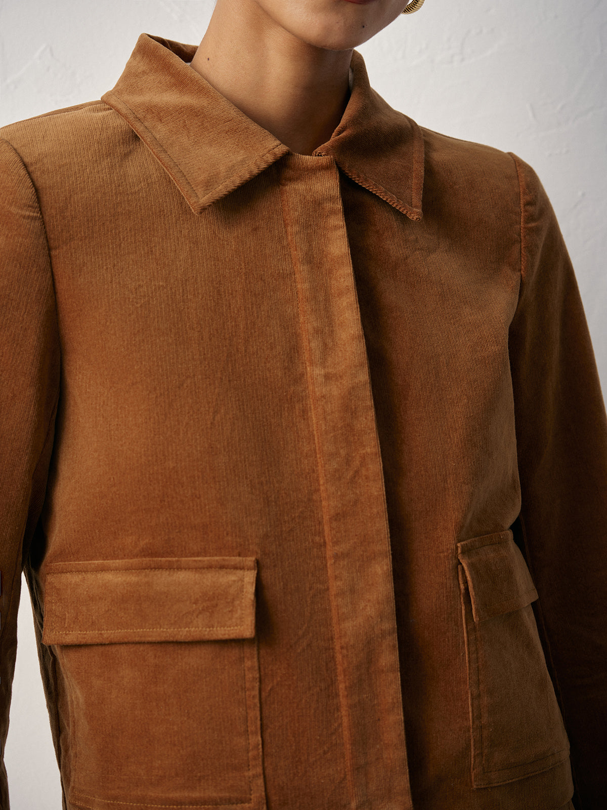 Libbie | Women's Corduroy Set Cropped Jacket