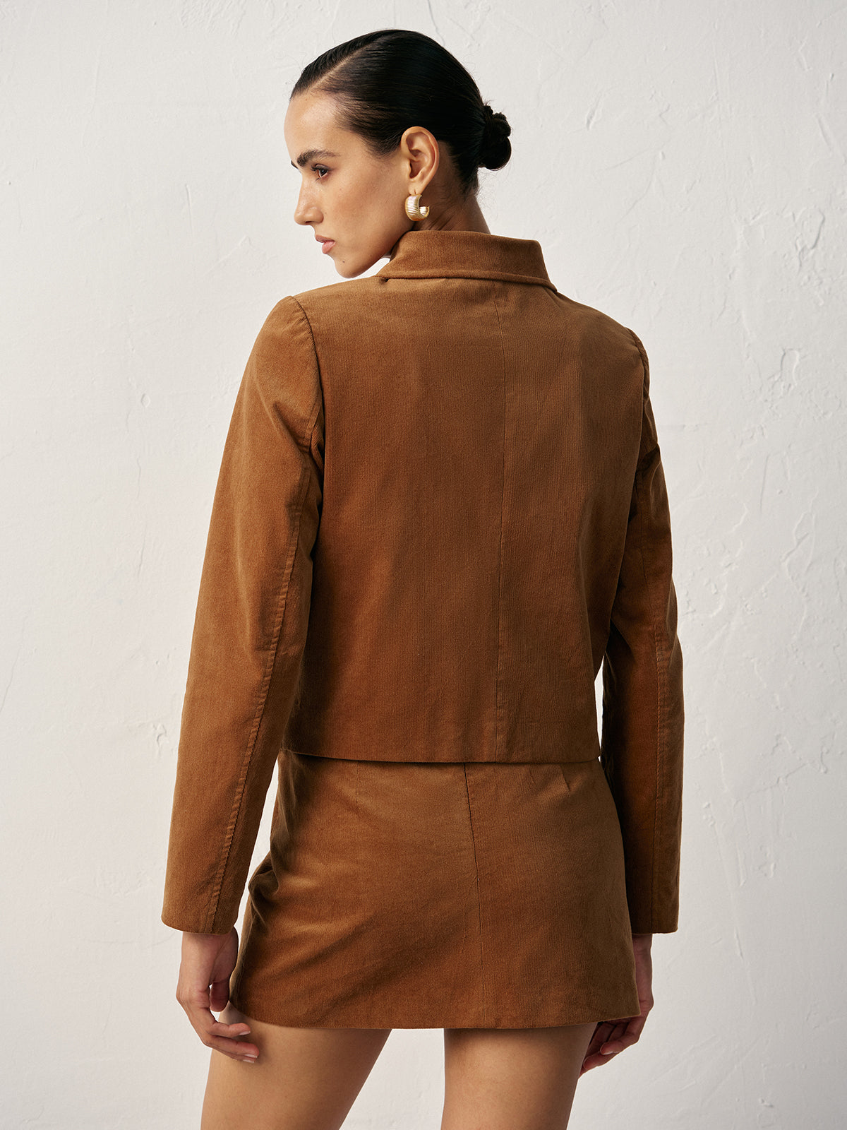 Libbie | Women's Corduroy Set Cropped Jacket