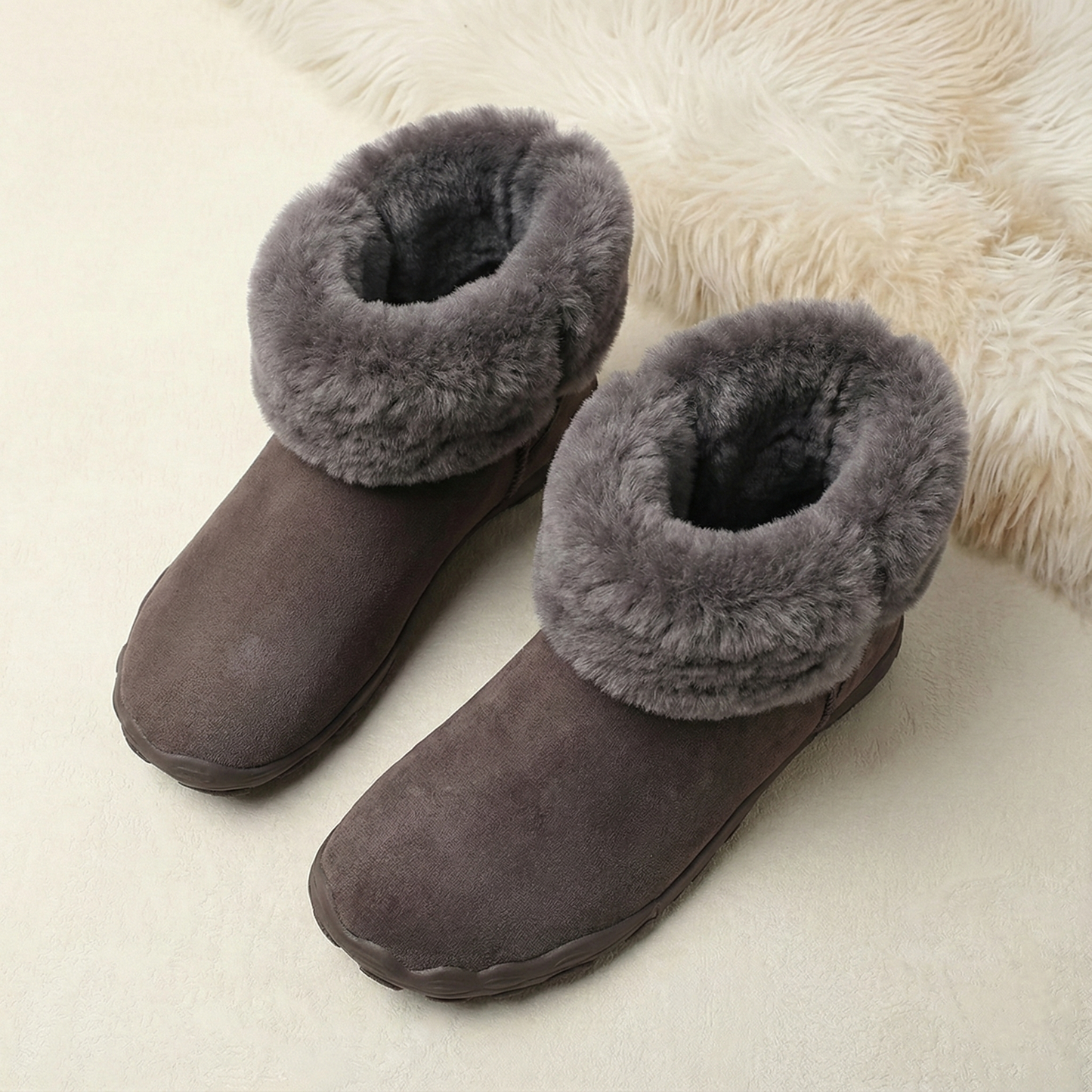 Women's Ergonomic Barefoot Shoes with Cozy Fur Lining for Ultimate Comfort