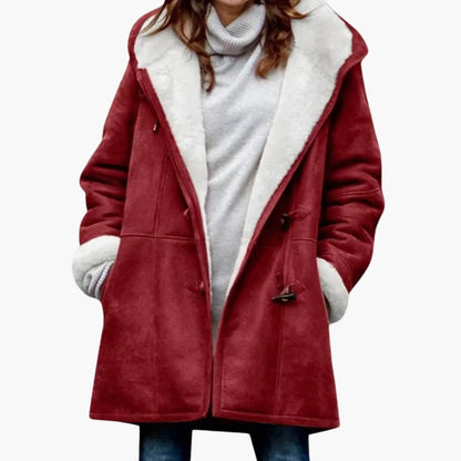 Women's Toggle Front Hooded Coat - Stylish and Warm Outerwear