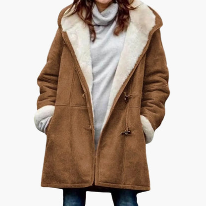 Women's Toggle Front Hooded Coat - Stylish and Warm Outerwear