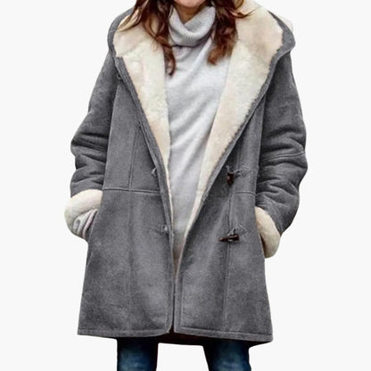 Women's Toggle Front Hooded Coat - Stylish and Warm Outerwear