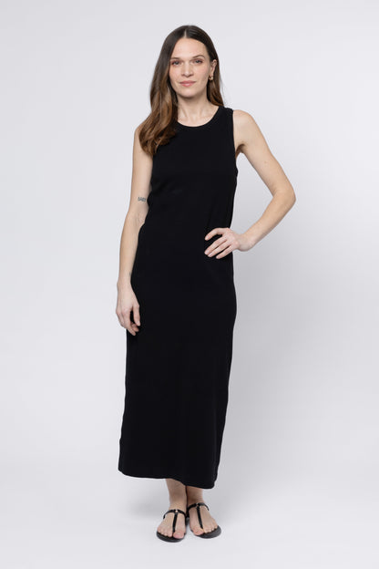 Women's Black Jersey Dress - Casual & Comfortable Everyday Wear