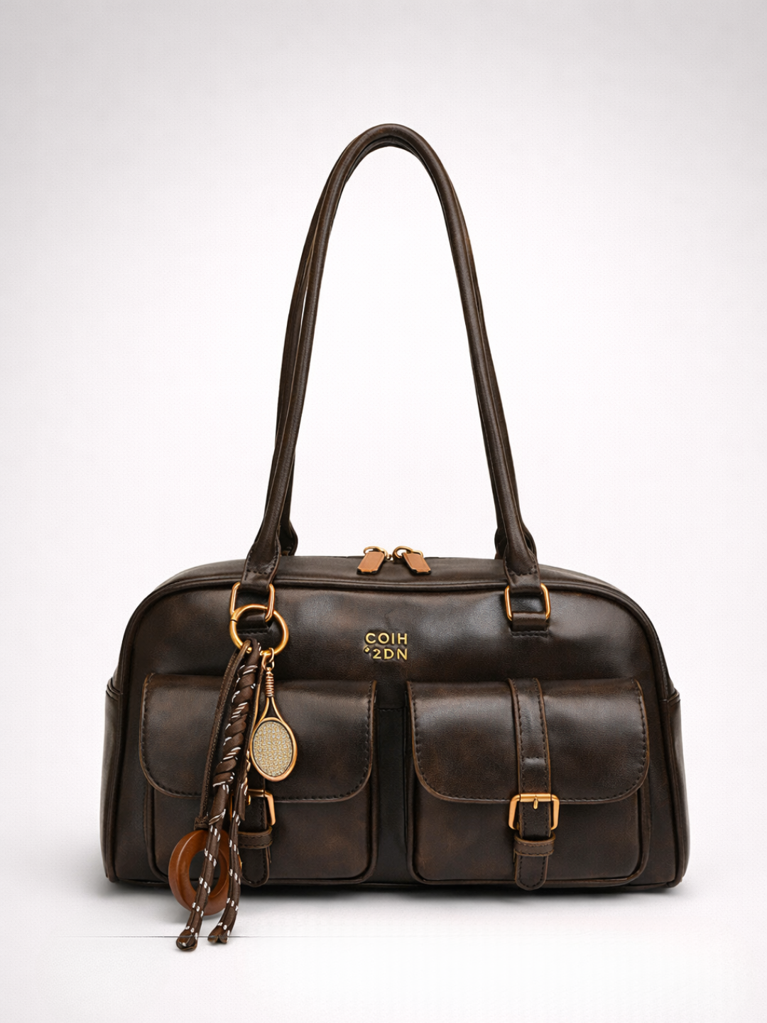 Women's Multi-Pocket Shoulder Bag - Stylish and Functional Design