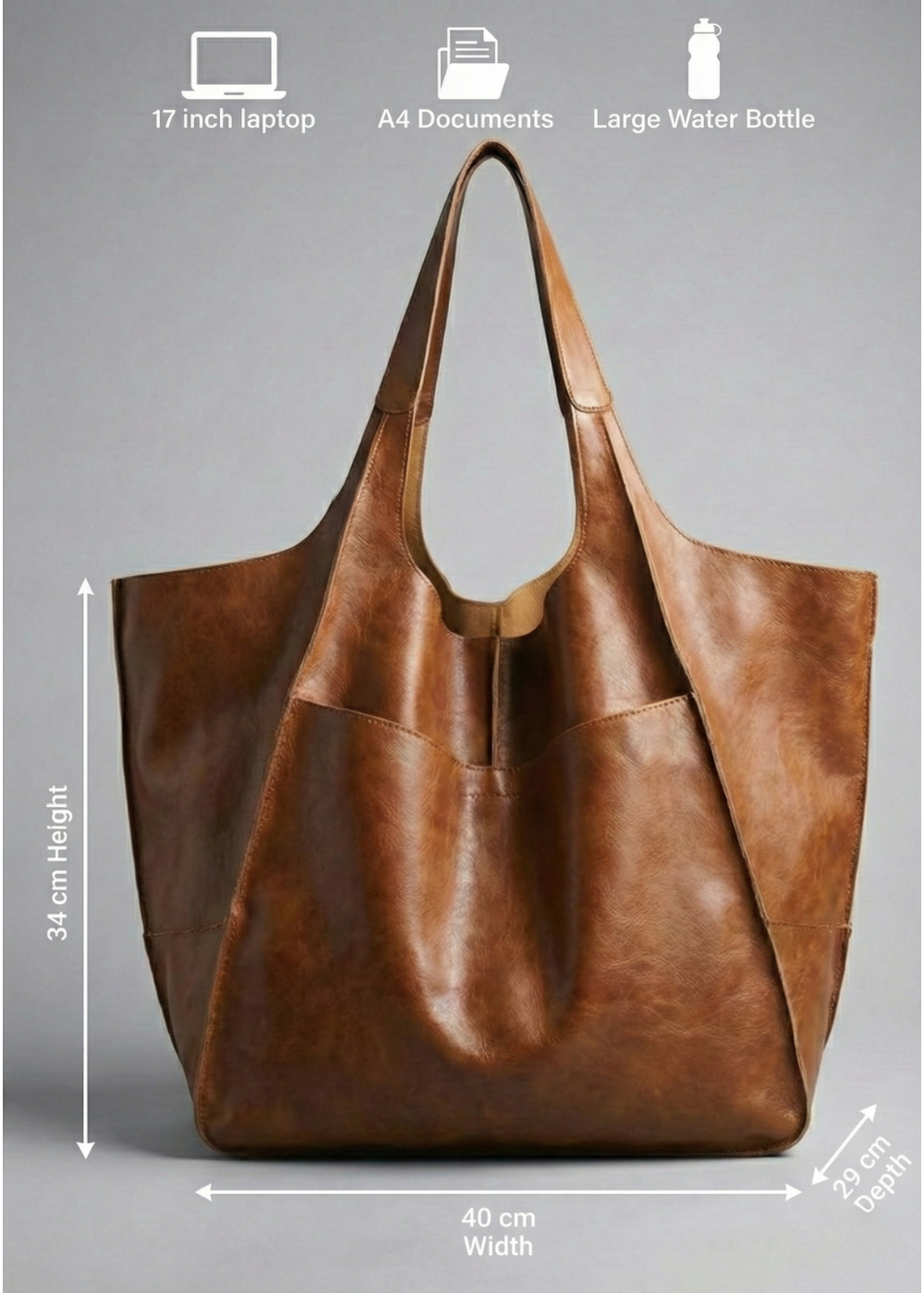 Spacious Extra Large Work Tote Bag - Ideal for Office and Daily Use