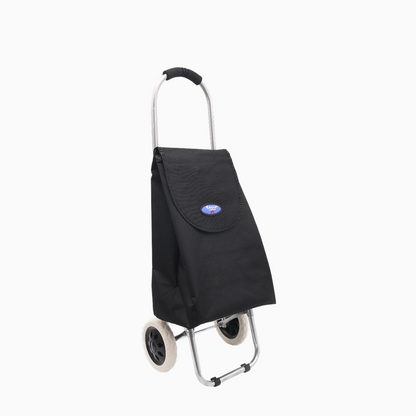 Durable 2-Wheel Tartan Print Grocery Shopping Cart for Errands and Daily Use