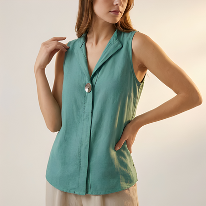 Janice - Women's Loose-Fit Sleeveless Blouse