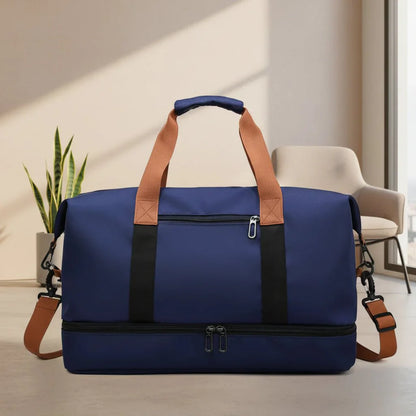Versatile Sports Duffel Bag with Separate Shoe Compartment for Travel and Gym