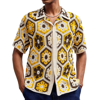 Men's Knitted Button-Up Shirt - Stylish Casual Wear for Every Occasion