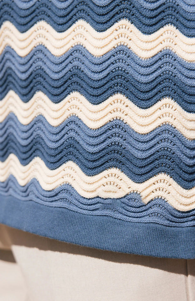 Men's Knitted Button-Up Shirt - Mykonos Style