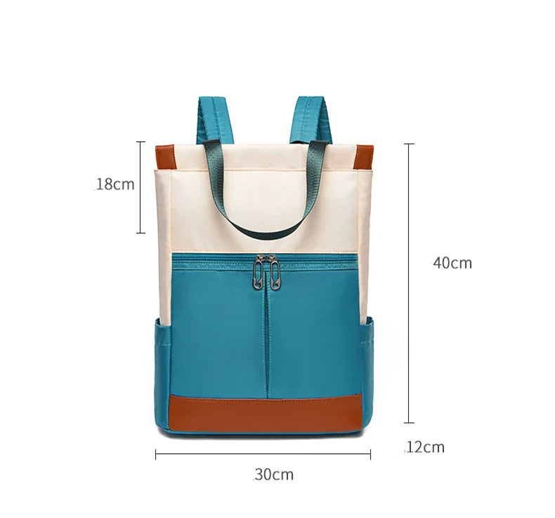 Versatile Oxford Everyday Tote-Pack Backpack for Daily Use