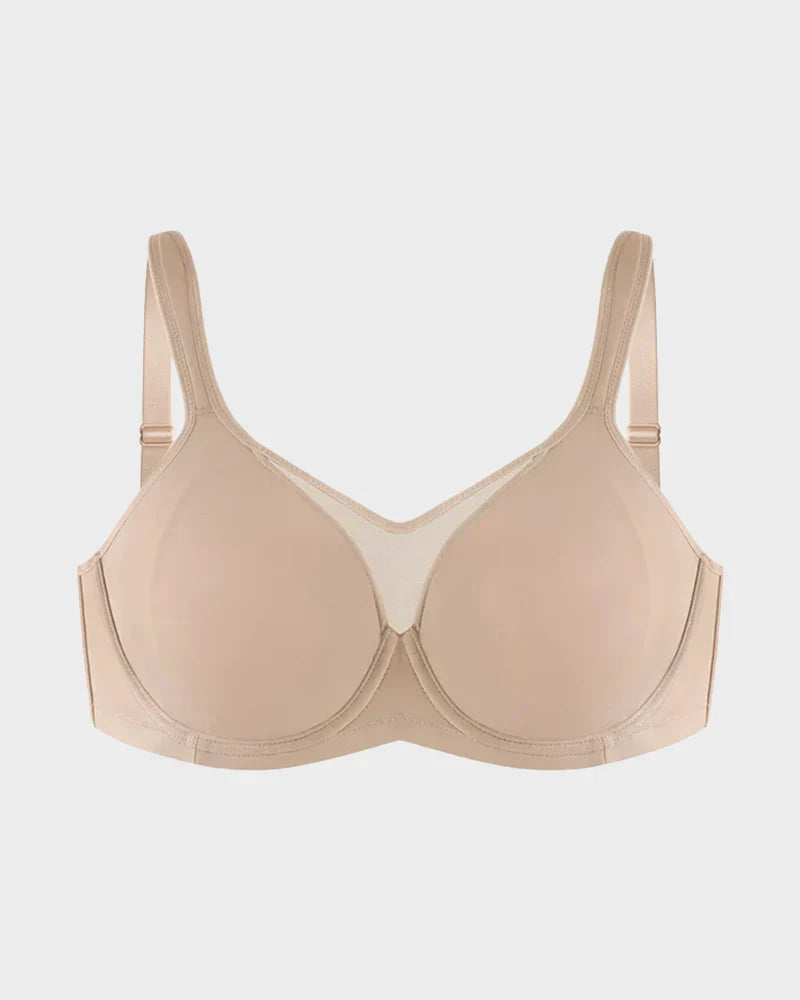 Comfortable Plus Size Full Coverage Cooling Minimizer Bra for Enhanced Support