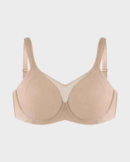 Comfortable Plus Size Full Coverage Cooling Minimizer Bra for Enhanced Support