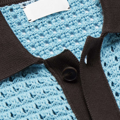 Men's Knitted Button-Up Shirt - Phuket Style