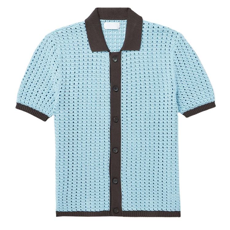 Men's Knitted Button-Up Shirt - Phuket Style