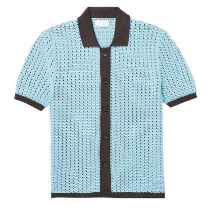 Men's Knitted Button-Up Shirt - Phuket Style