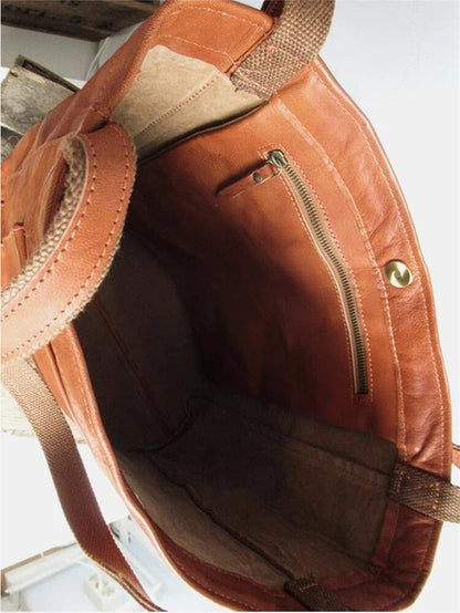 Davida | Leather Bag with External Pocket