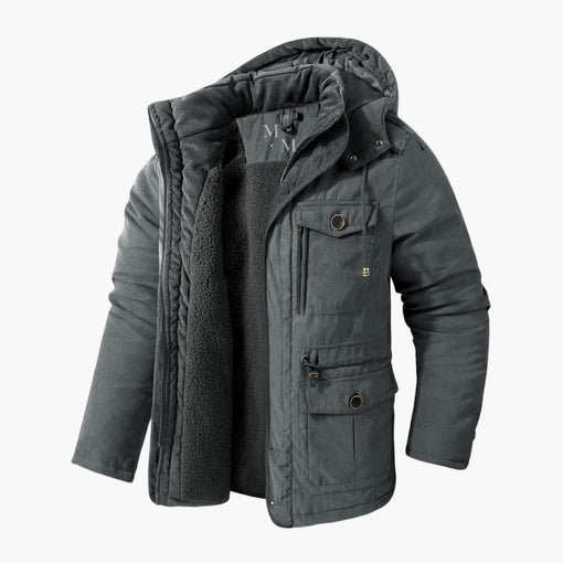 Men's Hooded Winter Jacket - Warm Insulated Outerwear for Cold Weather