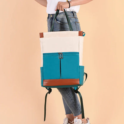Versatile Oxford Everyday Tote-Pack Backpack for Daily Use