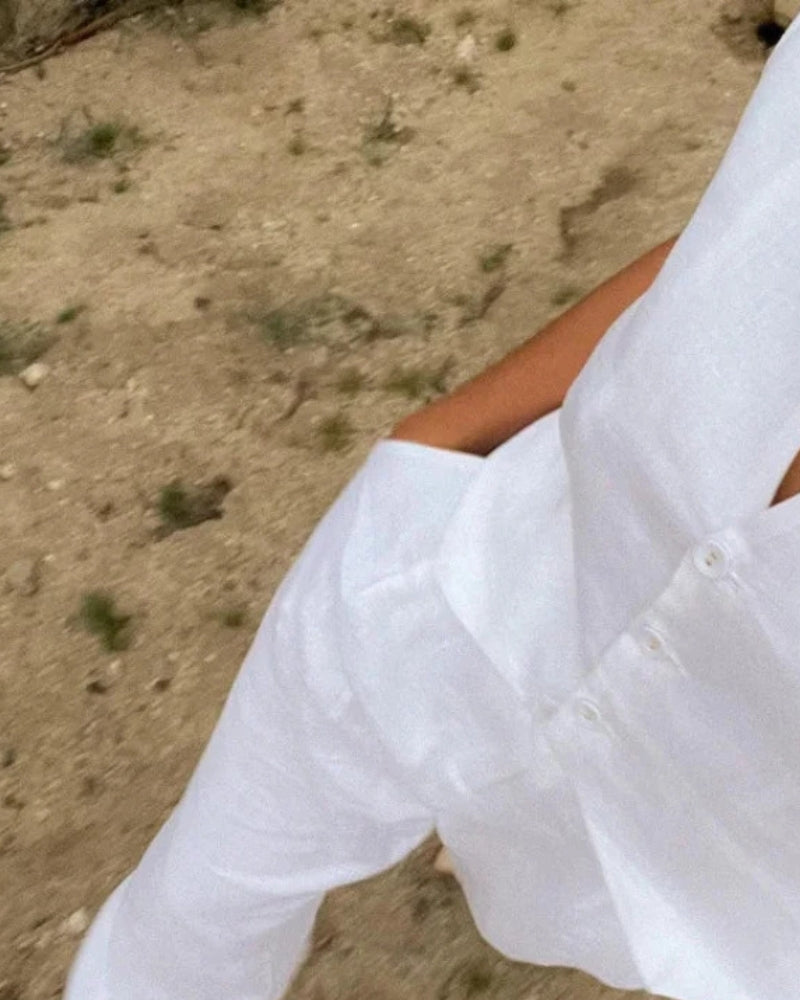 Women's Lightweight Linen Two-Piece Outfit for Summer