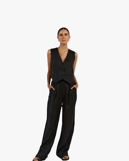 Women's Lightweight Linen Two-Piece Outfit for Summer