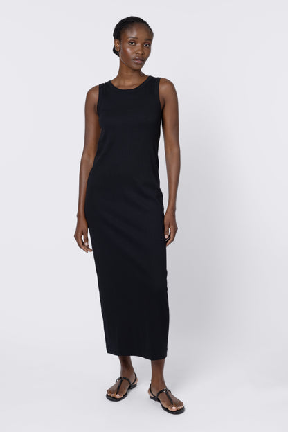 Women's Black Jersey Dress - Casual & Comfortable Everyday Wear