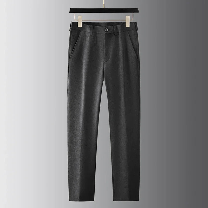 Men's 2-Piece Suit Set - Single-Breasted Blazer and Straight-Leg Trousers for Formal Wear