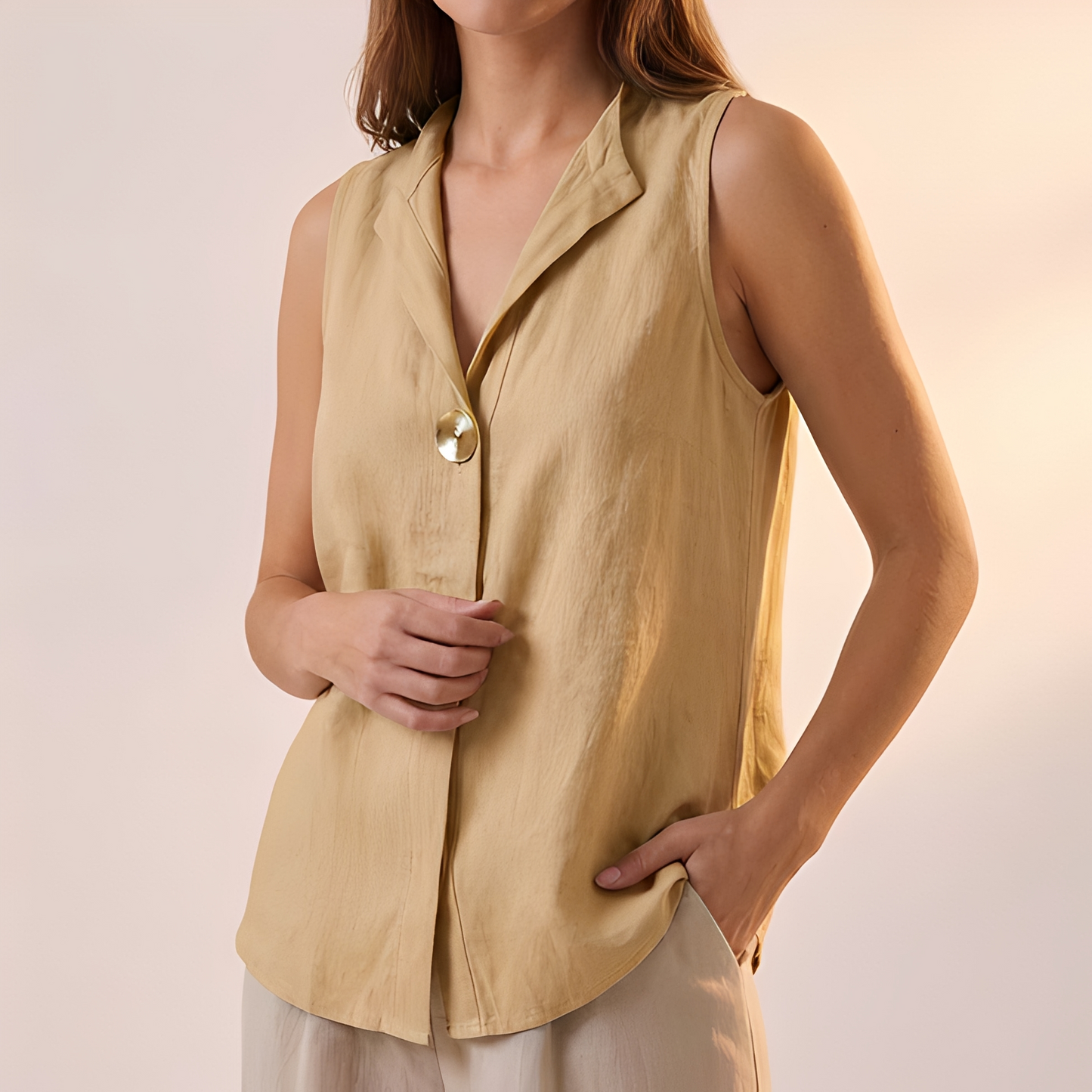 Janice - Women's Loose-Fit Sleeveless Blouse