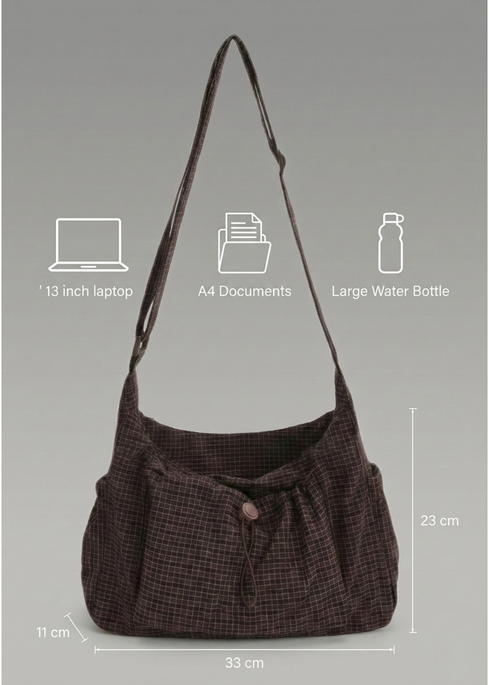 Spacious Nylon School Handbag - Durable and Stylish Tote for Students