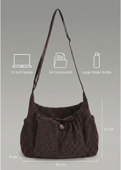 Spacious Nylon School Handbag - Durable and Stylish Tote for Students