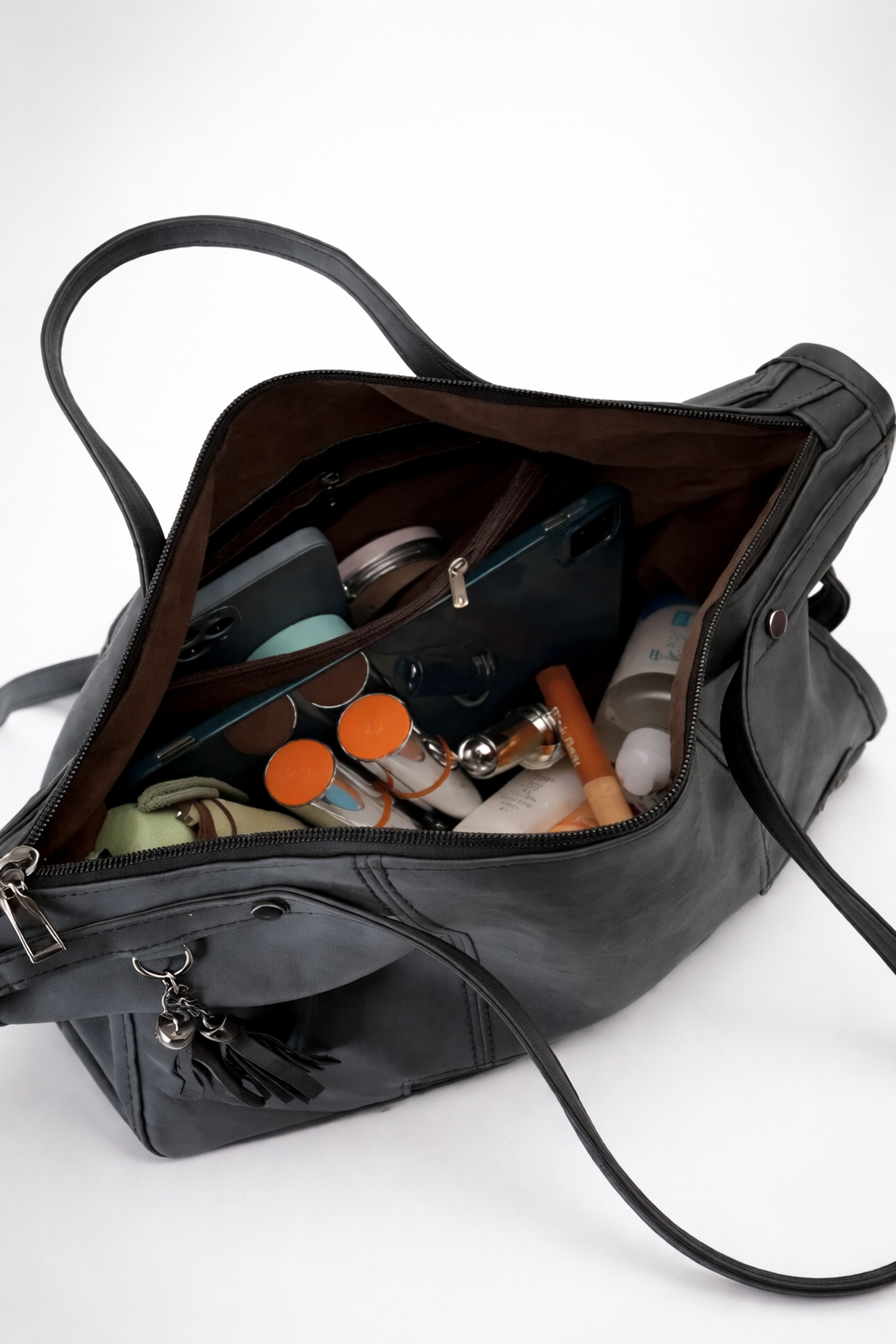 Spacious Black Professional Tote Bag for Office and Business Essentials