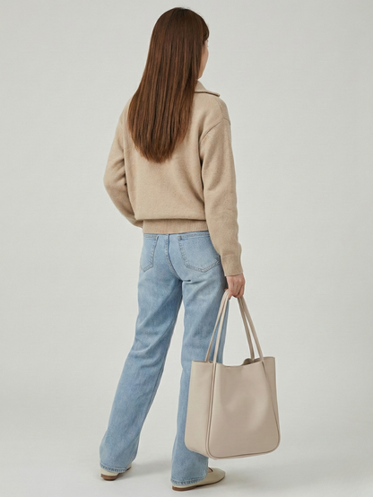Spacious Vegan Leather Work Bag for Professionals - Stylish and Durable