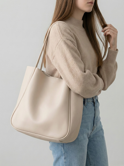 Spacious Vegan Leather Work Bag for Professionals - Stylish and Durable