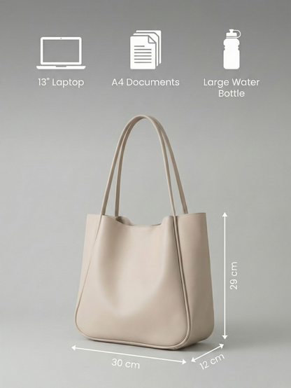 Spacious Vegan Leather Work Bag for Professionals - Stylish and Durable