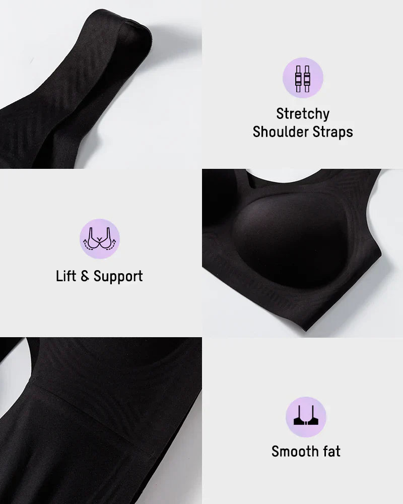 Wire-Free Antibacterial Jelly Bra for Enhanced Lift and Comfort