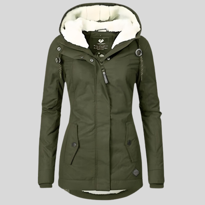 Women's Hooded Waterproof Rain Jacket with Longer Back Hem for Enhanced Coverage