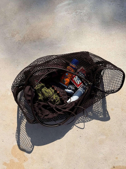 Lightweight Mesh Shoulder Tote Bag - Modern and Stylish Everyday Accessory