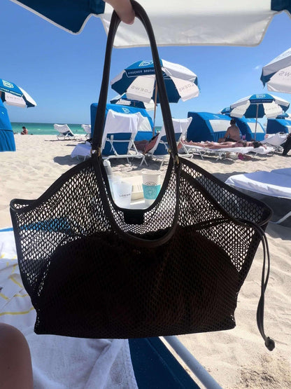 Lightweight Mesh Shoulder Tote Bag - Modern and Stylish Everyday Accessory