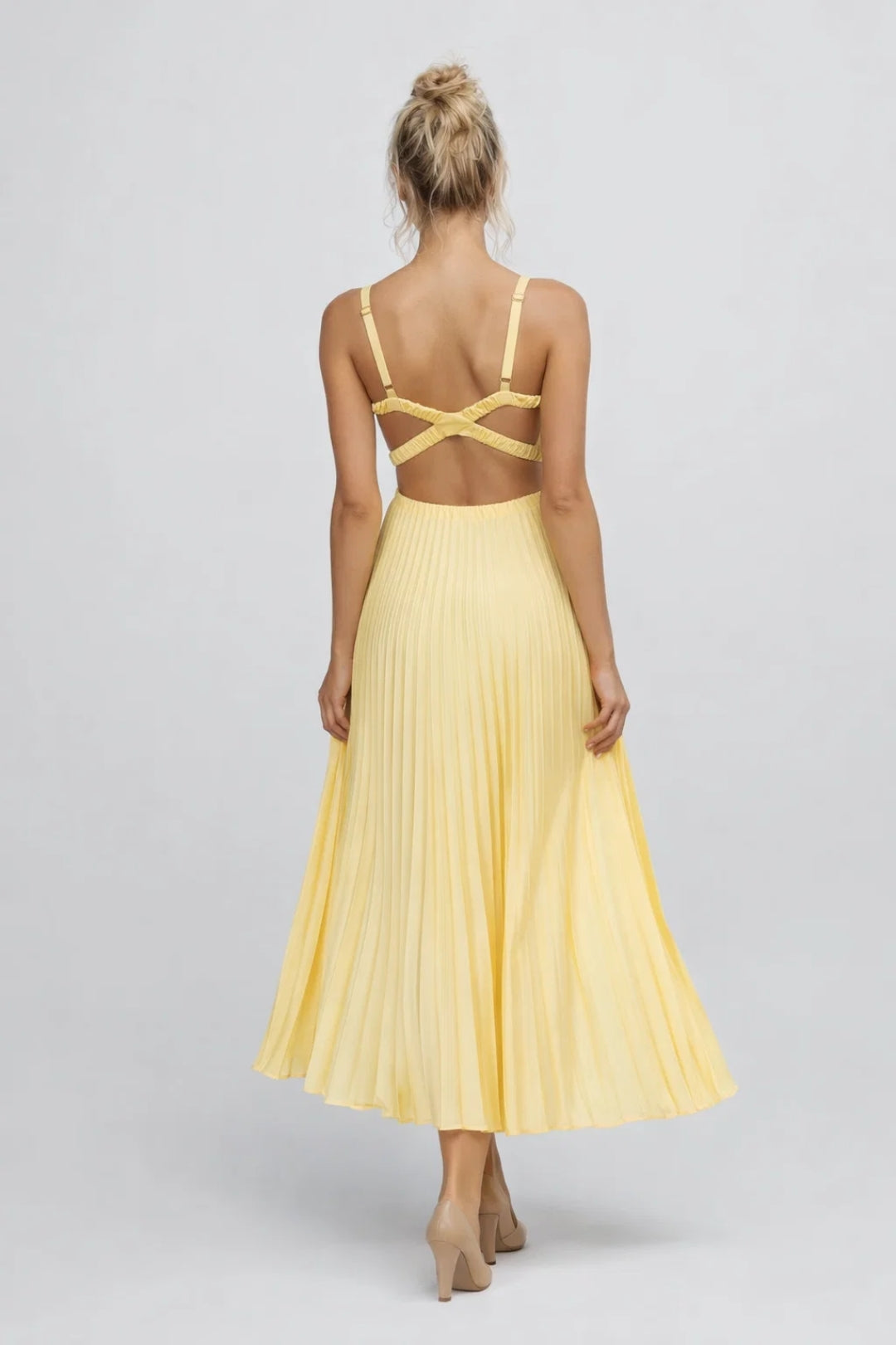 Elegant Midi Dress for Women | Comfortable Summer Dress with Pleats