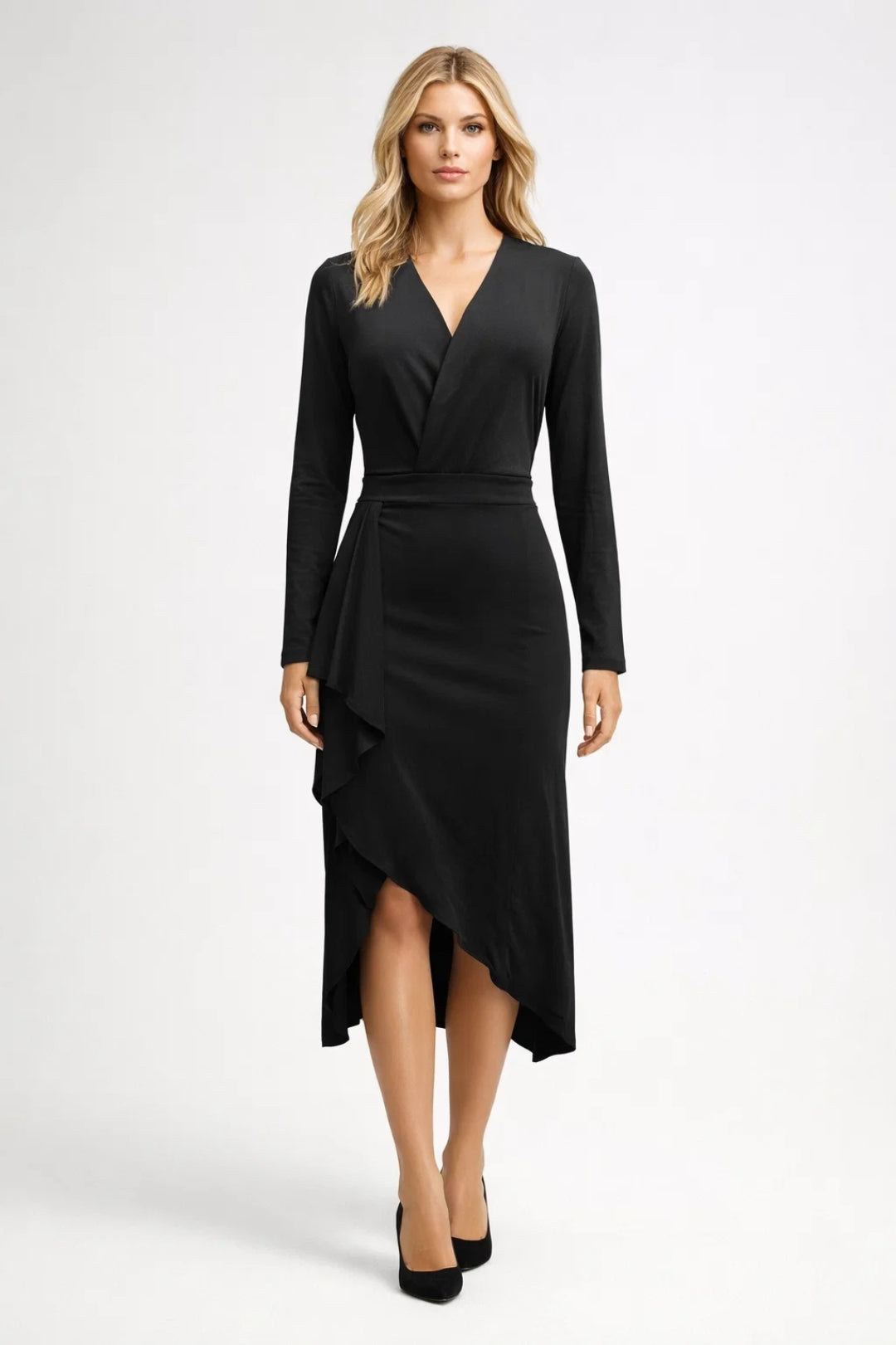 Midi dress for women | Elegant & Versatile | With wrap design | All season