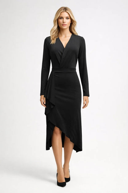 Midi dress for women | Elegant & Versatile | With wrap design | All season