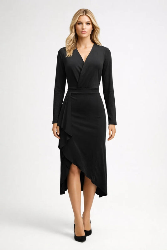Midi dress for women | Elegant & Versatile | With wrap design | All season